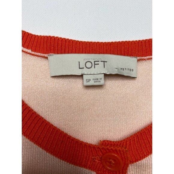 LOFT Peach Orange Lightweight Cardigan Small SP‎ - Picture 4 of 6